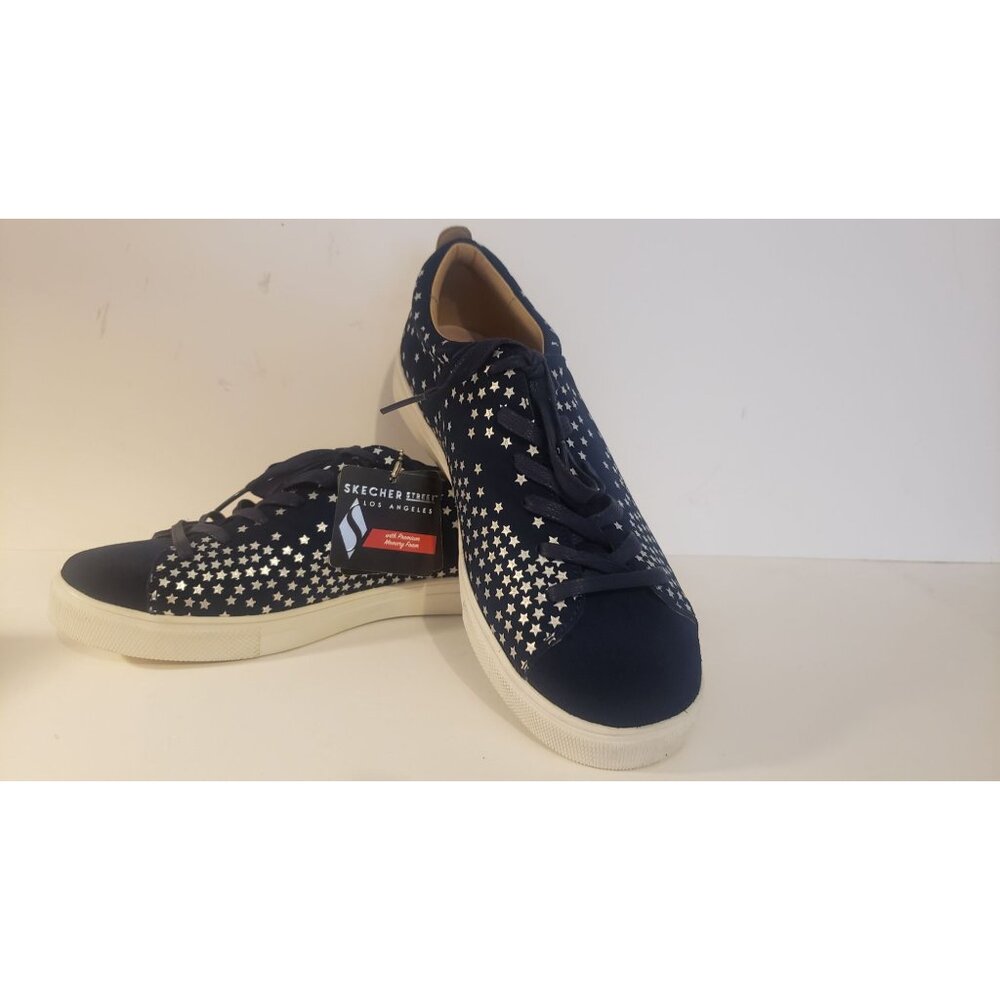Skecher Street Women's Nebulae Shoes  9 Navy  Star Pattern & Premium Memory foam